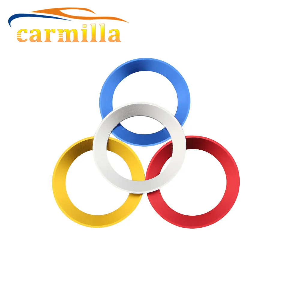 Aluminium Trim Car Steering Wheel Cover Logo Ring For Volkswagen VW Golf 6 7 MK6 MK7 Jetta MK5 MK6 POLO CC Passat B6 B7 TIGUAN