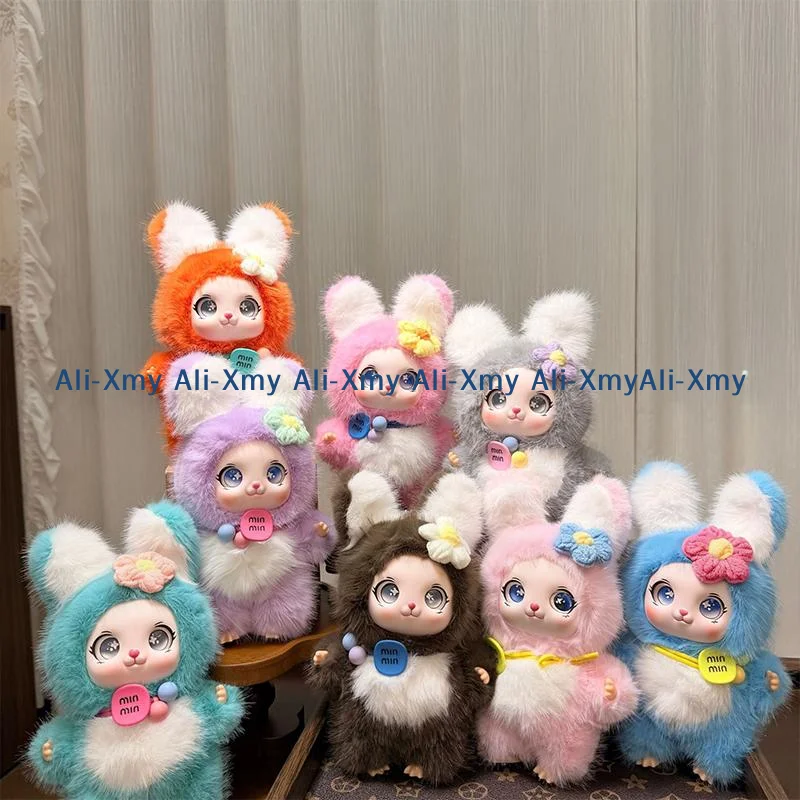 

Xm 1pc new Cute Family Rabbit Series Vinyl Doll Plush Keychain Pendant Backpack Decoration Gifts