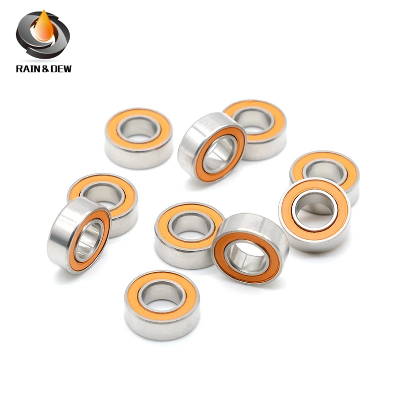 1Pcs  7x14x4 mm S687 2RS CB ABEC7 Stainless steel hybrid ceramic bearing Without Grease Fast Turning