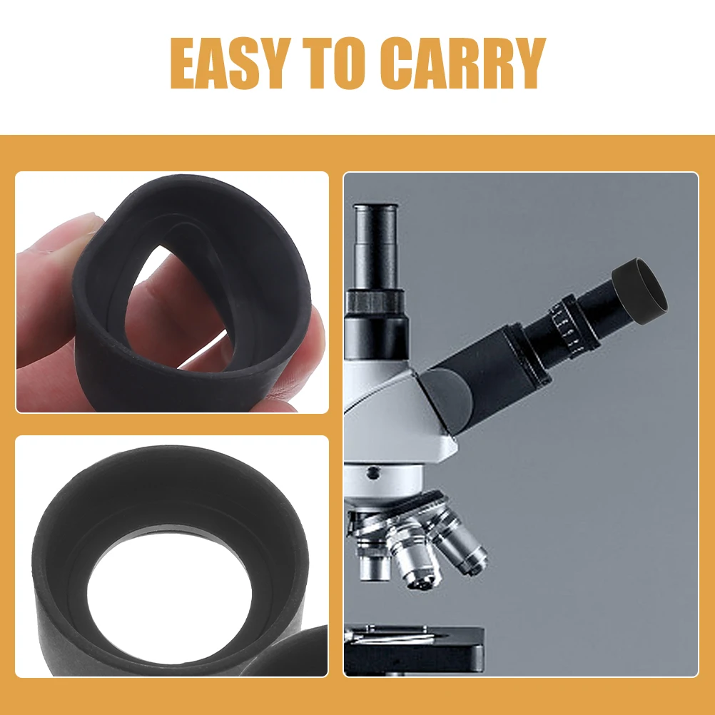 

4pcs Rubber Eyepiece Covers Lightweight Microscope Eye Guards Replacement Practical Accessories Optics Parts