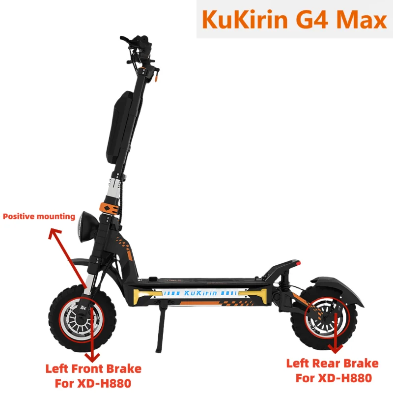 XOD Elektrofahrrad-Roller-Bremsen, wasserdicht, 2-polig, XD-H800/XD-H880, Abschaltung der Bremse für KuKirin G2, G2MAX, G3PRO, G4, M4, G5 – Detail 5
