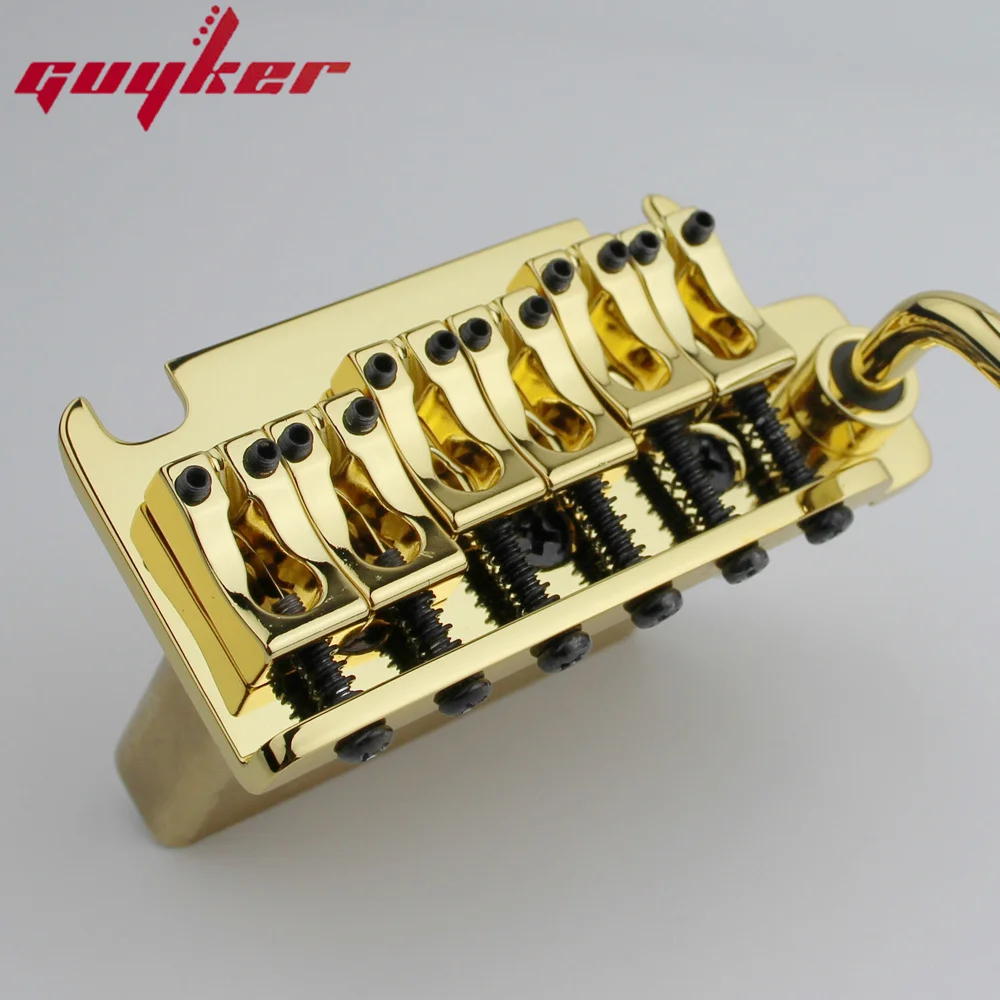 Guyker Gold Non-locking 2 Point Guitar Tremolo Bridge String Spacing 10.8MM With Tremolo System Saddle And Brass Block