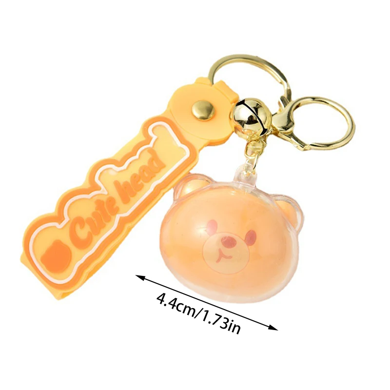 Animal dos desenhos animados Cabeça Bell Keychain, Panda bonito, sapo, urso, porquinho, saco pingente, acessório requintado, presente elegante para casal