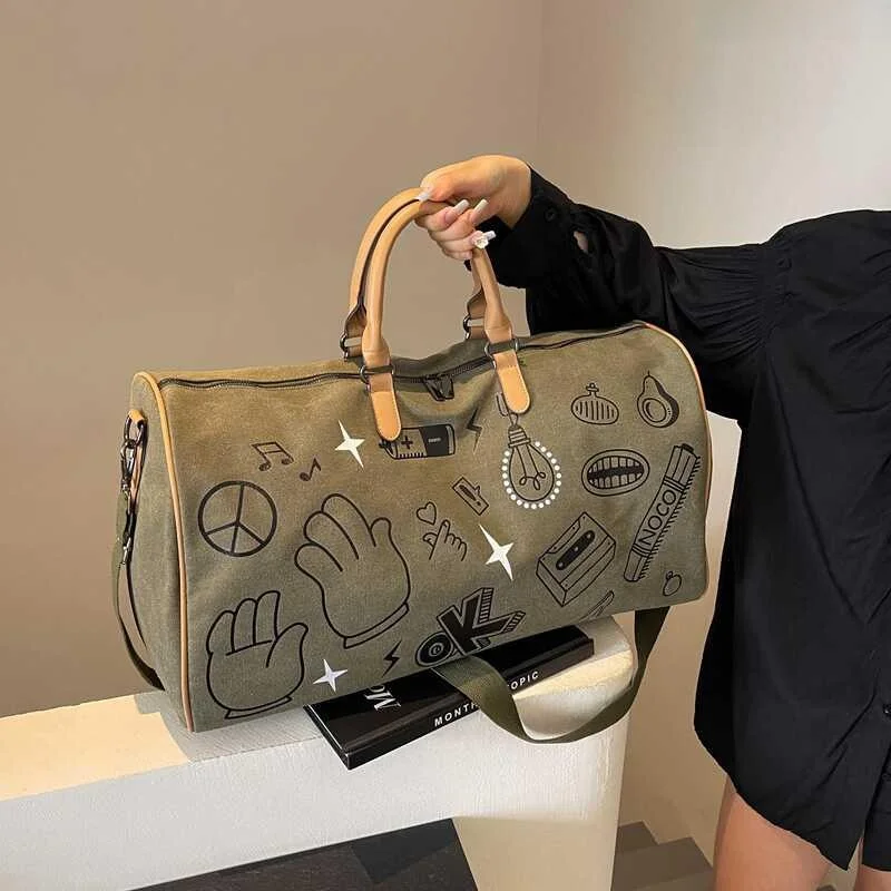 

Large Capaci Travel Bag Waterproof Men's Handheld Bag for ort Trips And Materni Storage Canvas Bag with Phone ket