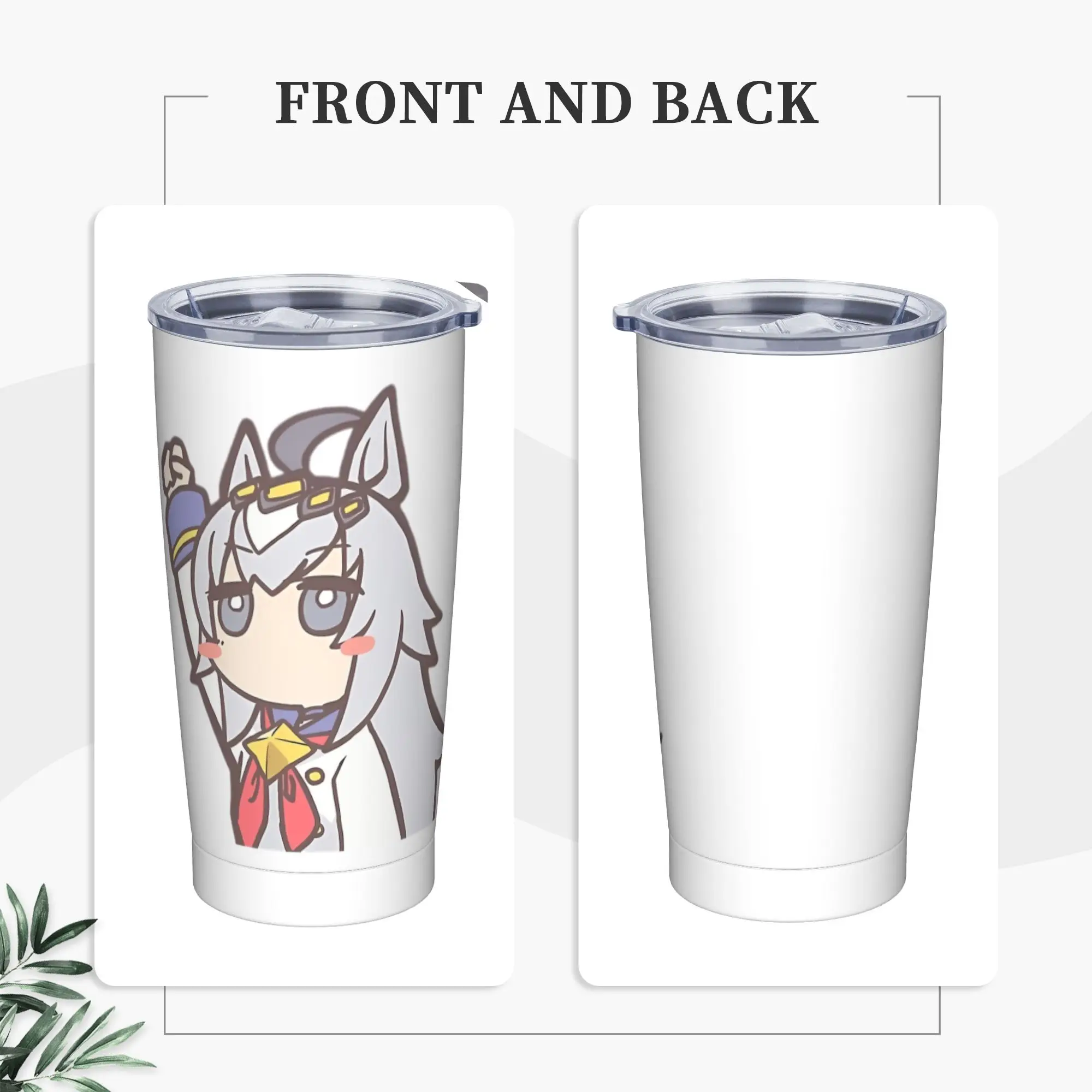 Stainless Steel Tumbler Chibi Oguri Cap Umamusume Thermal Mug  Heat Preservation Cold Drink Car Mugs Driving Water Bottle