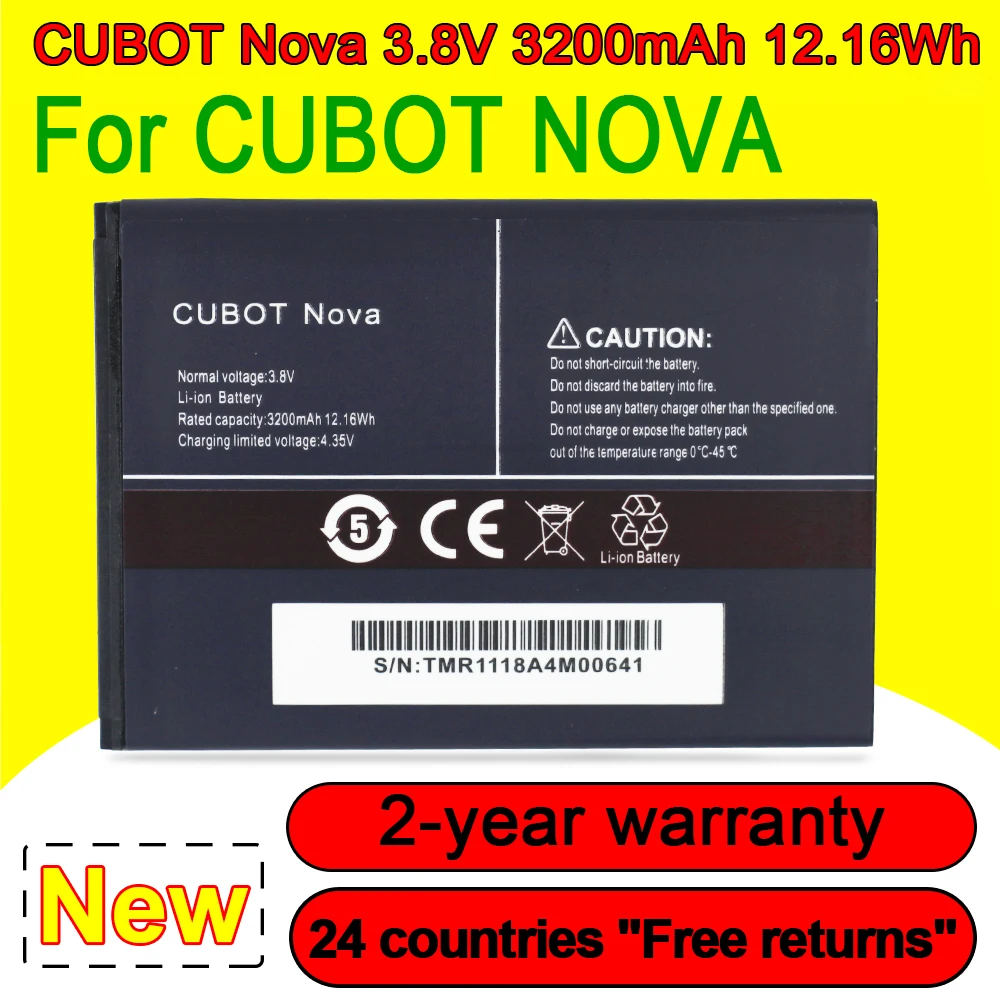 100% NEW 3.8V 3200mAh High Quality Battery For Cubot Nova In Stock Fast Delivery With Tracking Number