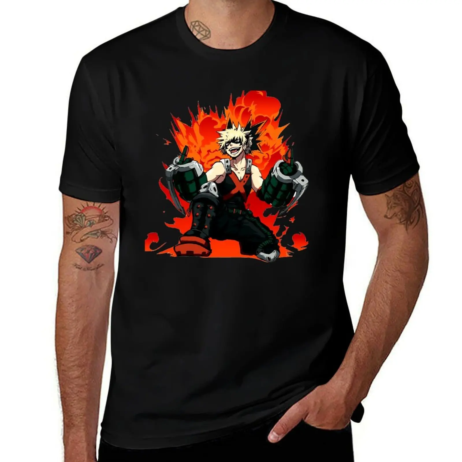 

Bakugo Katsuki mha T-Shirt t shirt for man man t shirt cotton T-Shirt