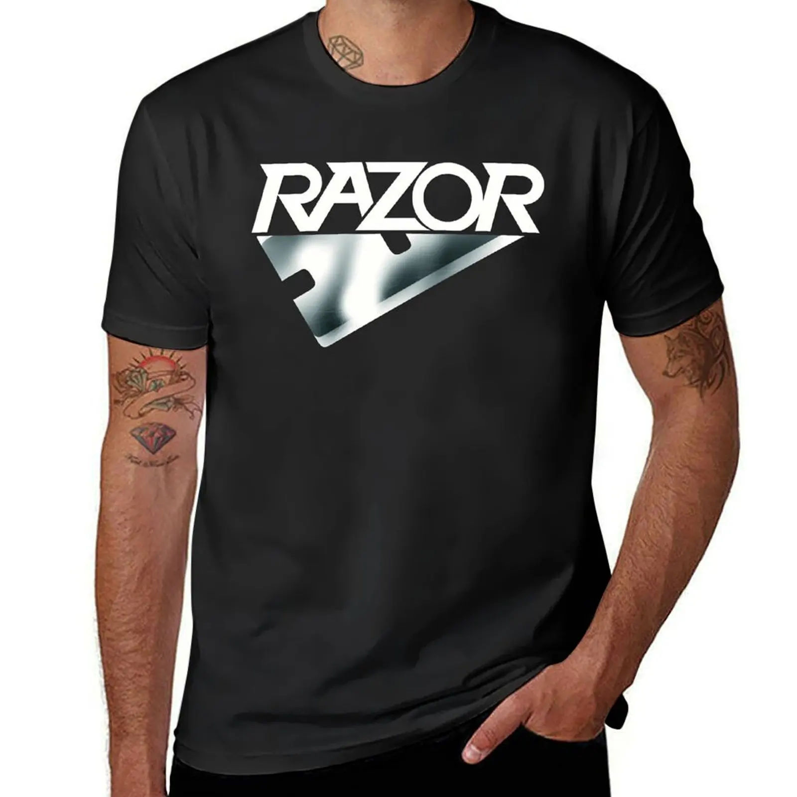 Razor Rock Band Canadian T-Shirt customizeds oversized plain Men's clothing