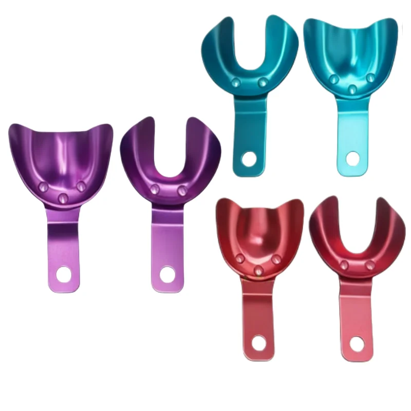 

Набор из 1 шт. алюминиевых оттискных ложек для зубных протезов (размеры S/M/L), без отверстий, прочные, для использования в стоматологических клиниках, аксессуар для оральной диагностики