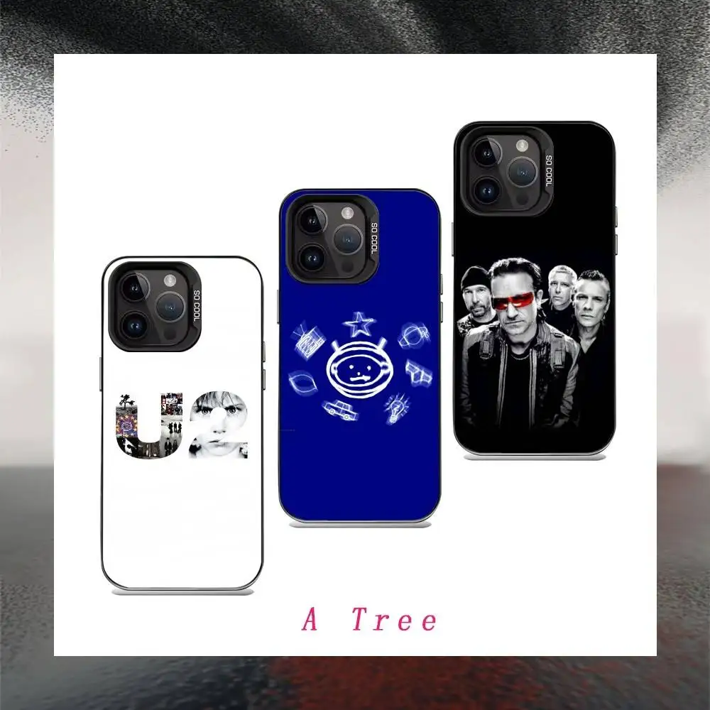 

The U-U2s B-Band Phone Case For iPhone17, 16,15,14,13,12 Pro Max Black Candy Matte Shockproof Cover