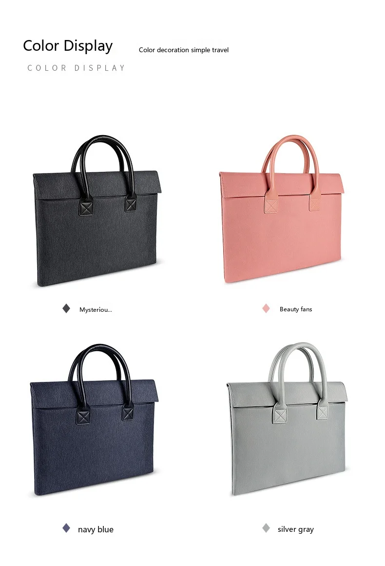 Modische Laptop-Tragetasche 13 15 Zoll Rosa Grau Wasserdichte Nylon-Aktentasche für Frauen im Büro – Detail 3