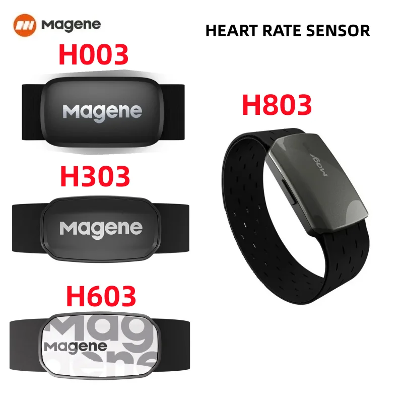 Magene H303 H603 H803 Heart Rate Monitor Mover Sensor Dual ANT Bluetooth With Chest Strap Cycling Computer Wahoo Garmin Sports