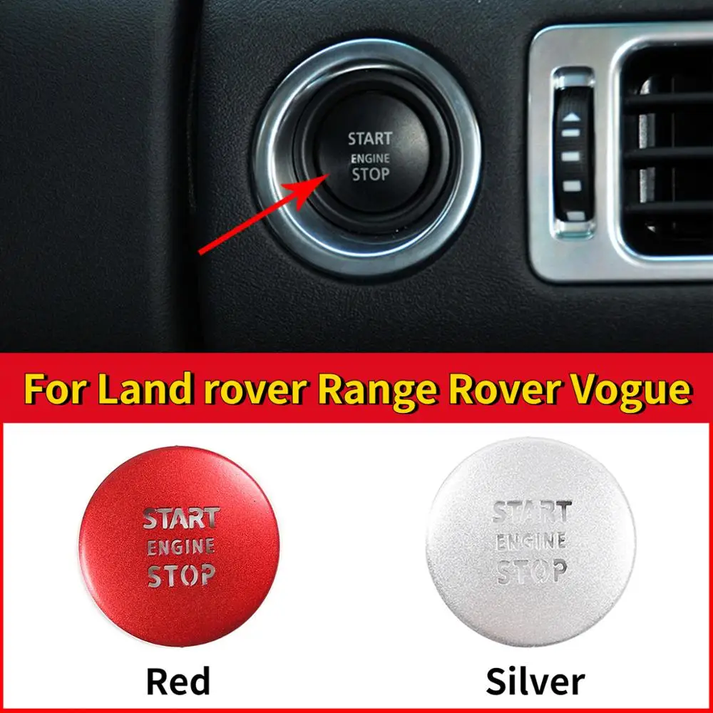 

For Land Rover Range Rover Vogue 2010-2012 Aluminum alloy Engine START Button Replace Cover STOP Switch Car Accessory