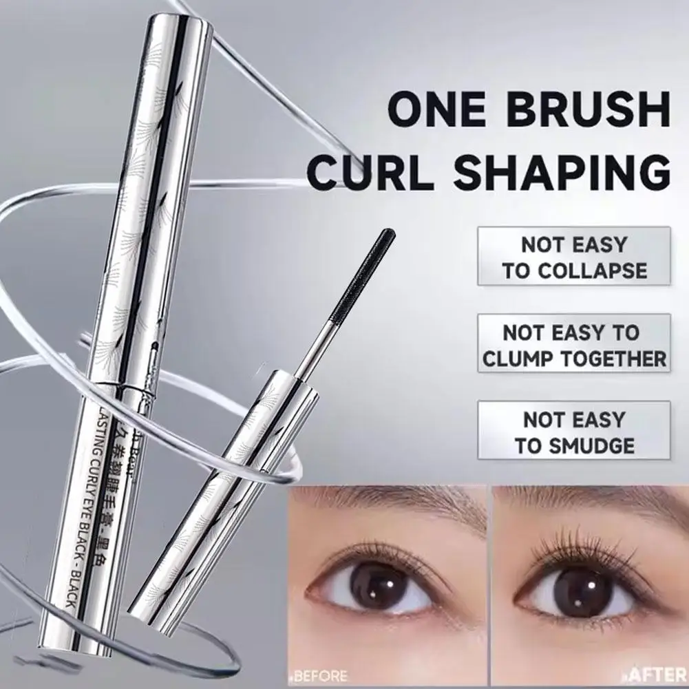 Mascara de maquillage mat en Fiber de soie, brosse Ultra-fine, allonge les cils secs noirs, imperméable, marron, bouclage rapide, U3S2, 1 pièce
