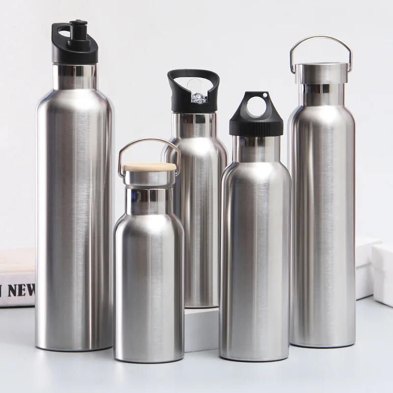 Large Capacity Stainless Steel Thermos Bottle Leak-Proof Outdoor Sports Travel Gym Drinking Kettle Water Cup Drinkware