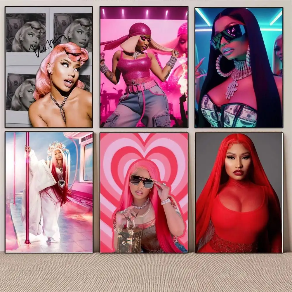 1PC Rapper N-nicki Minaj Pink Friday poster Self-adhesive Art Waterproof Paper Sticker Coffee HouseWall Decor