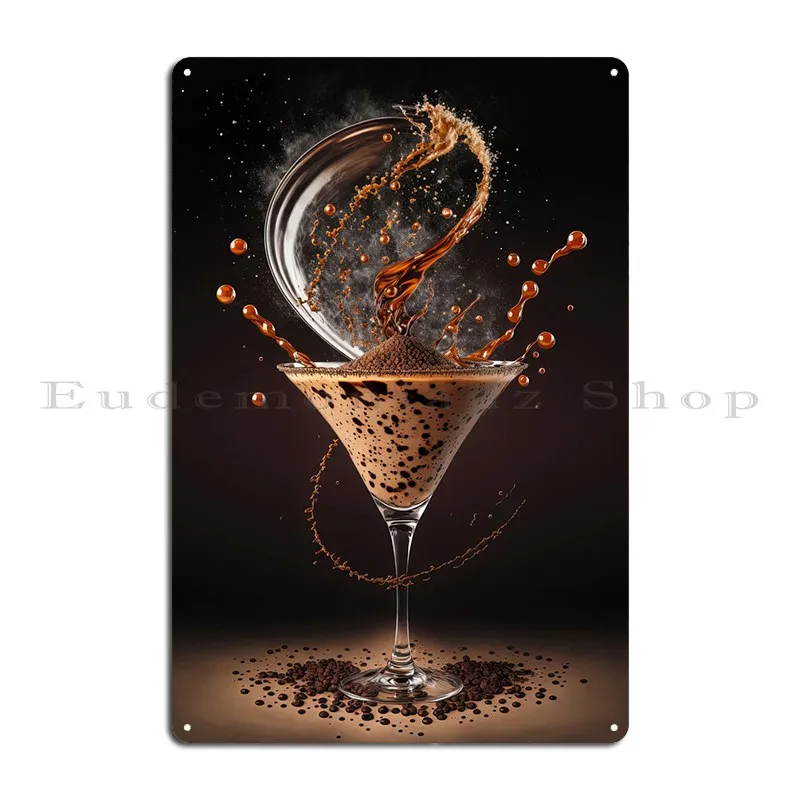 Espresso Martini Twist Metal Plaque Poster Garage Plates Bar Wall Mural Custom Tin Sign Poster