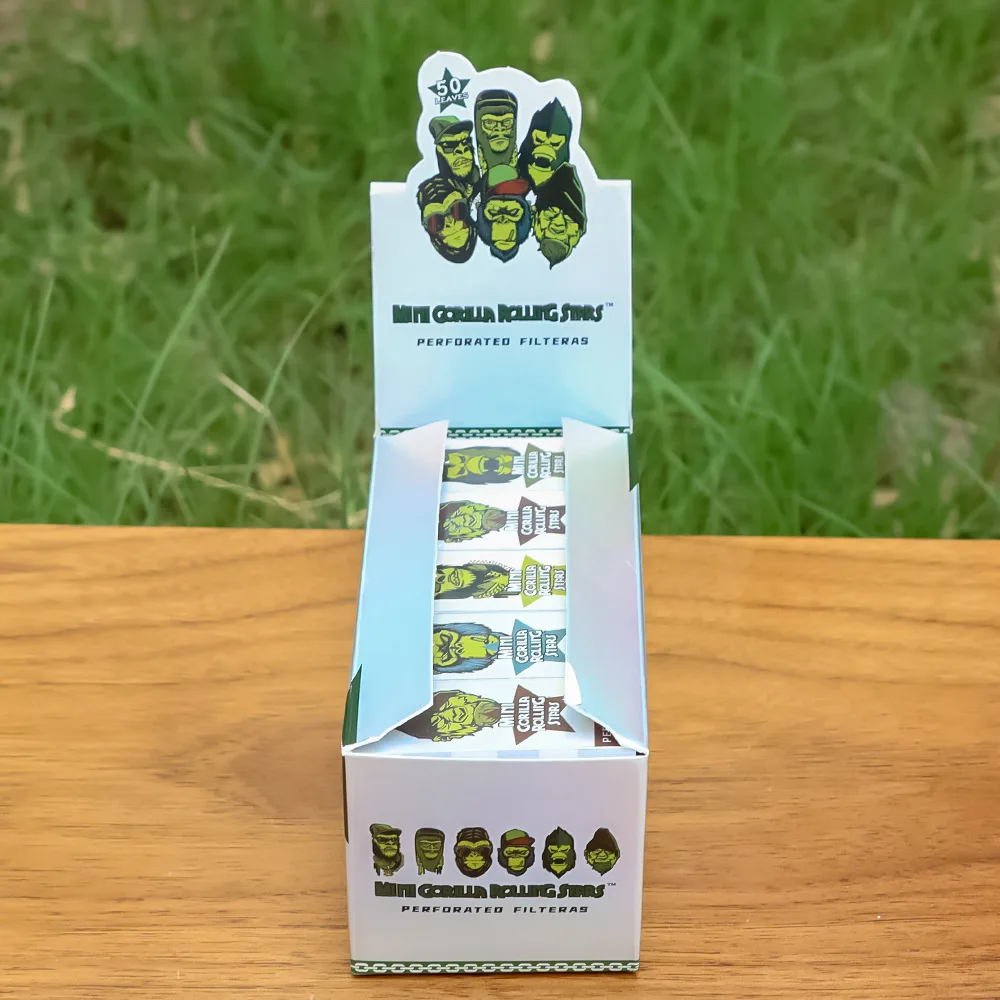 Rolling Paper Filter Tips nozzle 50 leaves 45*18MM printed pattern Color Unrefined