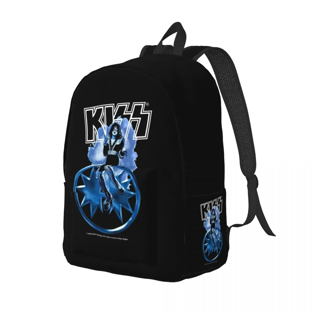 Heavy Metal Kiss Band Spaceman Cool Backpack Sports High School Hiking Travel Daypack for Men Women Laptop Computer Canvas Bags