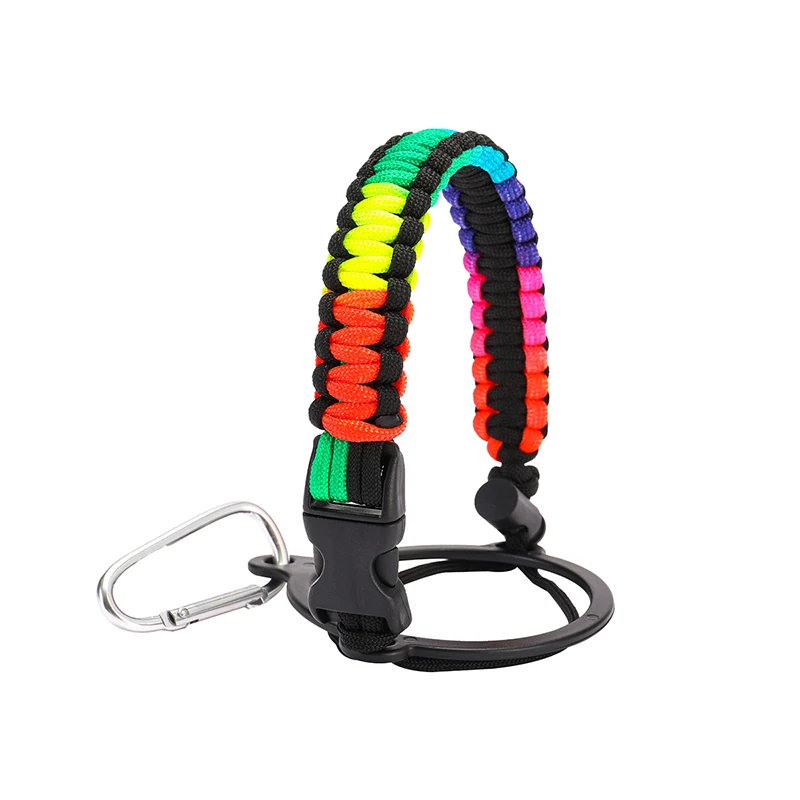 حزام مقبض زجاجة ماء متعدد الوظائف ، حبل مضفر ، محمول ، تسلق الجبال ، أدوات تخييم ، حزام أكواب خارجي