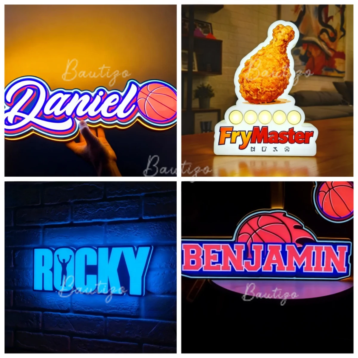 Custom 3D Printed Lightbox Lamp – Personalized Photo or Design Night Light Unique Gift Led Signage Business Acrylic Letters Sign