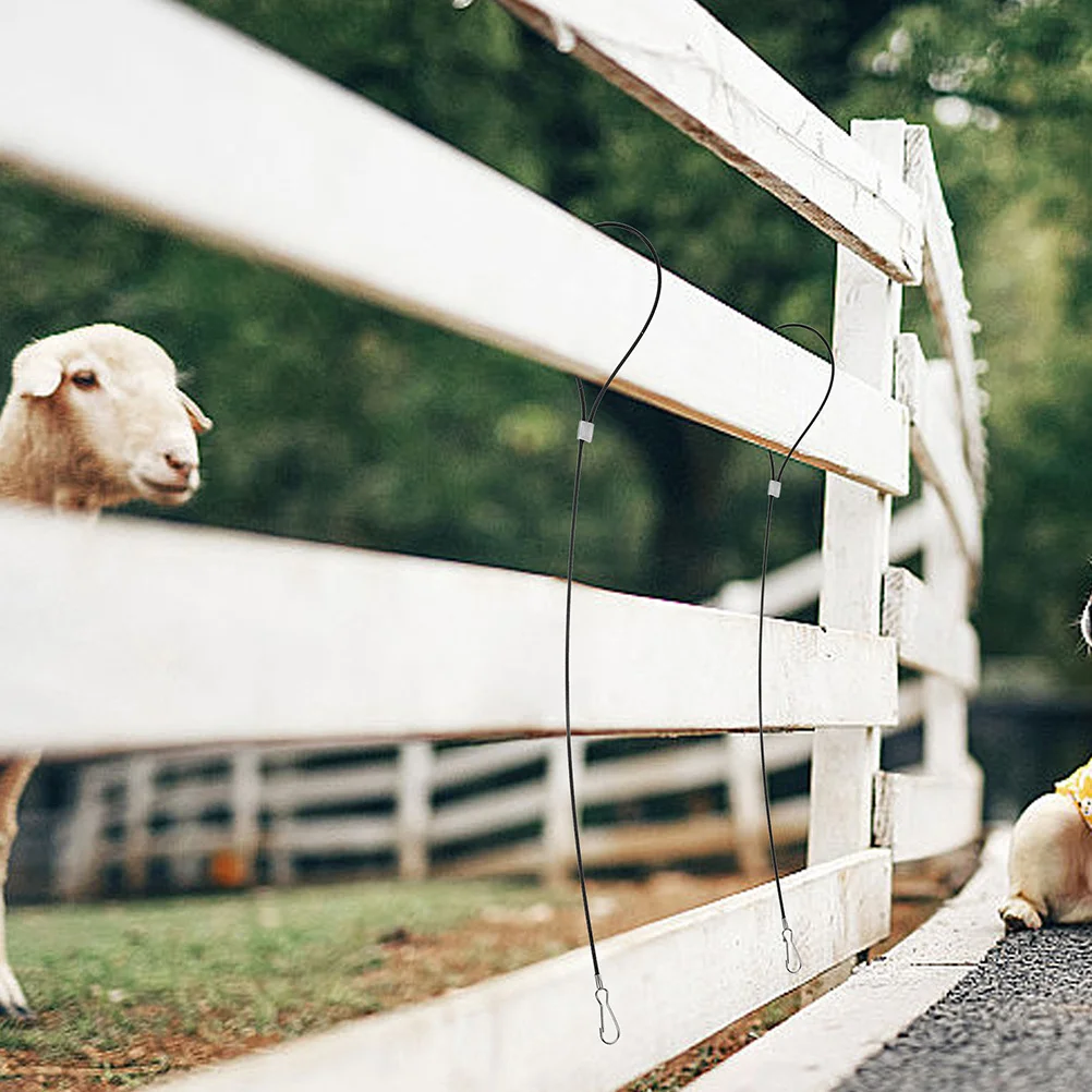 

2Pcs Durable Stainless Steel Gate Latch Pull Easy Operation Fence Hardware Security Fence Gate Latch Pull String