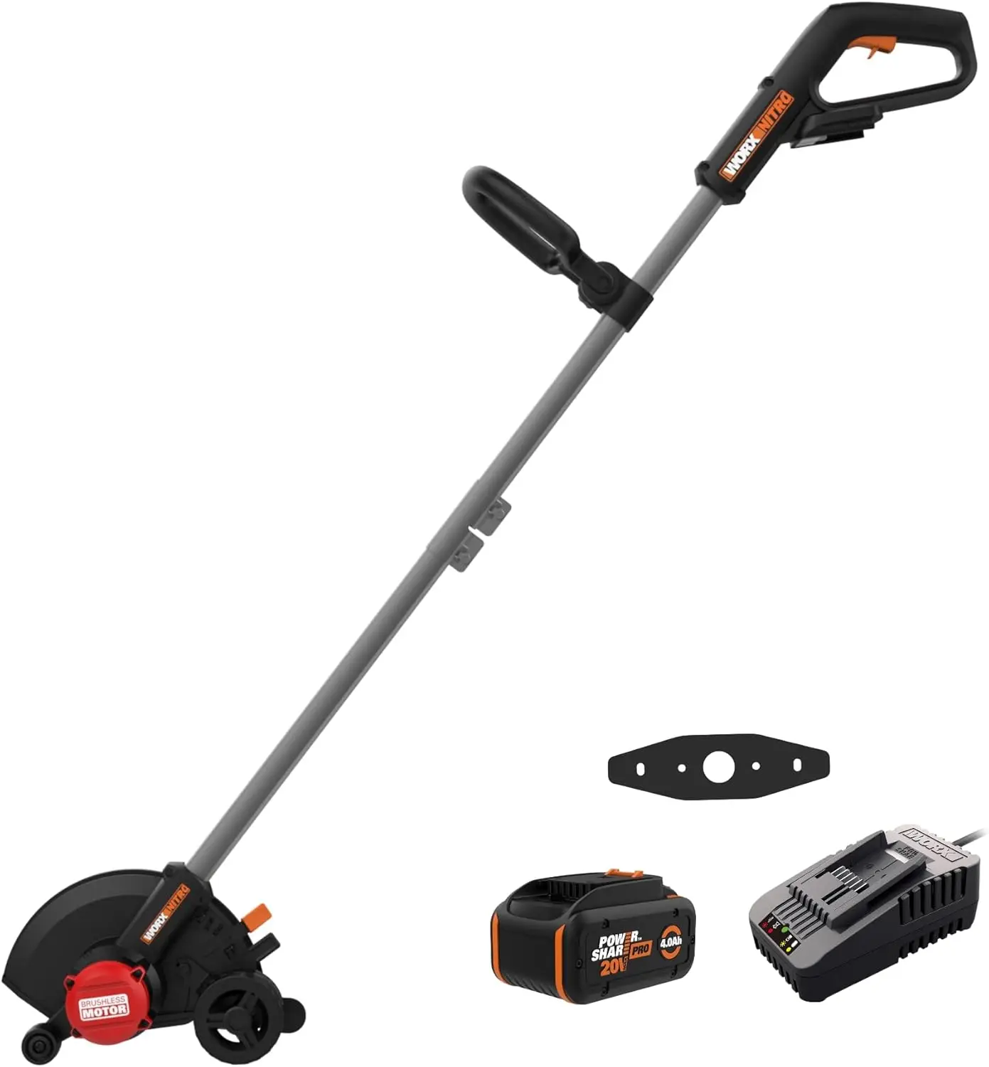 

Nitro 20V 7" Cordless Edger 3 Depth Settings, Battery Powered Driveway Edger with Dual Wheels, High-Performance Brushless Trench