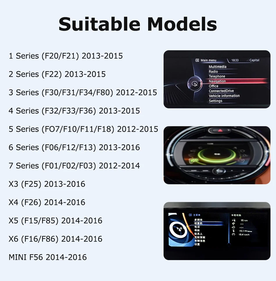 Kabellose CarPlay-Schnittstelle für BMW NBT CIC System 12345 Serie X1 X3 X4 X5 F20 F21 F30 F31 F34 F10 F48 F25 F26 F15 F60 F10 E84 – Detail 4