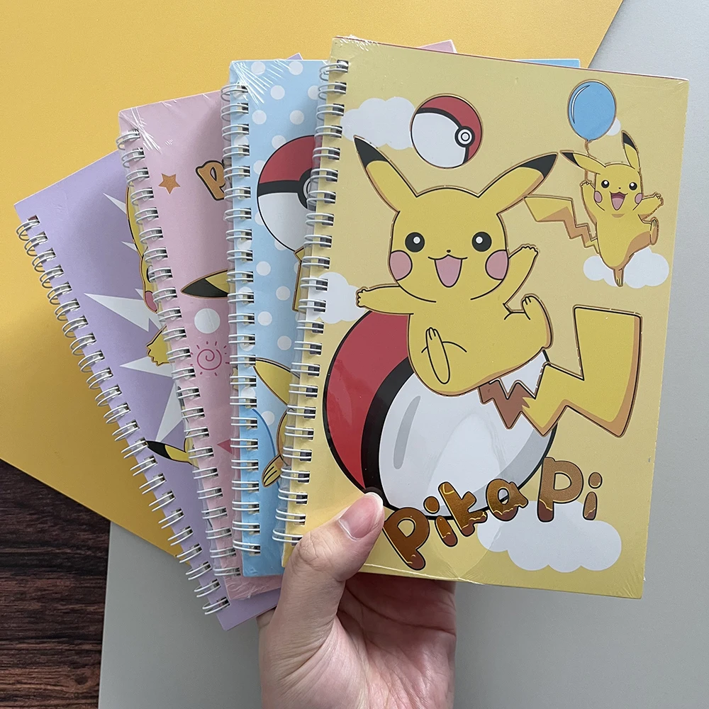 Cuaderno aleatorio de Pokemon Pikachu, 1/2/4 Uds., 50 hojas por libro, lindo diario, Bloc de notas para la escuela, niñas, útiles escolares para niños