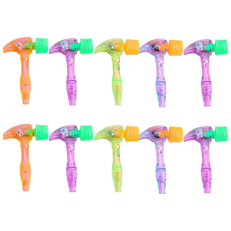 Educational Toy Tap Light Up Hammer Toy Clear Plastic Hammer for Kids,Boys,Girls Educational Play,Goodie Bags Stuffers