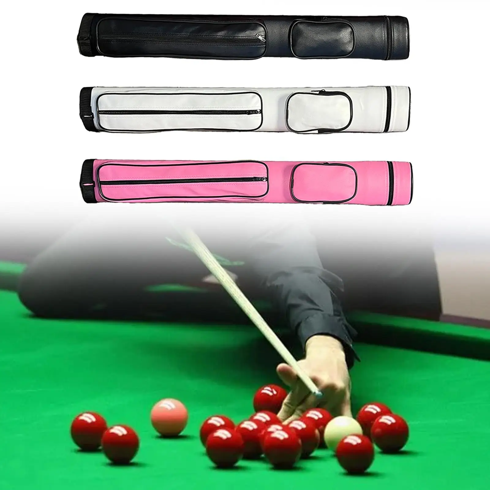

Billiard Stick Carrying Case Carry Bag 1/2 Snooker Billiard Cue Case Wear Resistant Protective Carrier Portable Storage Pouch