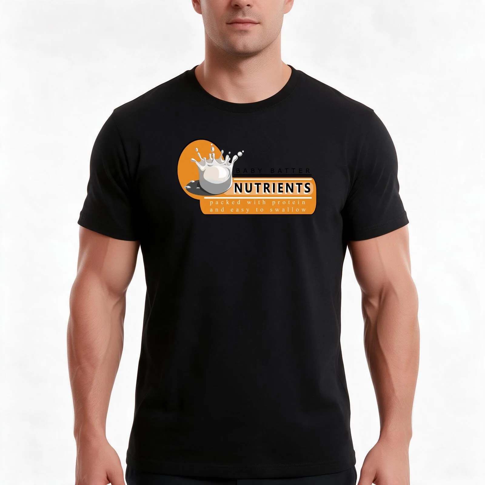 Baby batter nutrients T-Shirt Summer Casual Cotton Tee Oversized Streetwear Tops Vintage Graphic Print Unisex Men Women