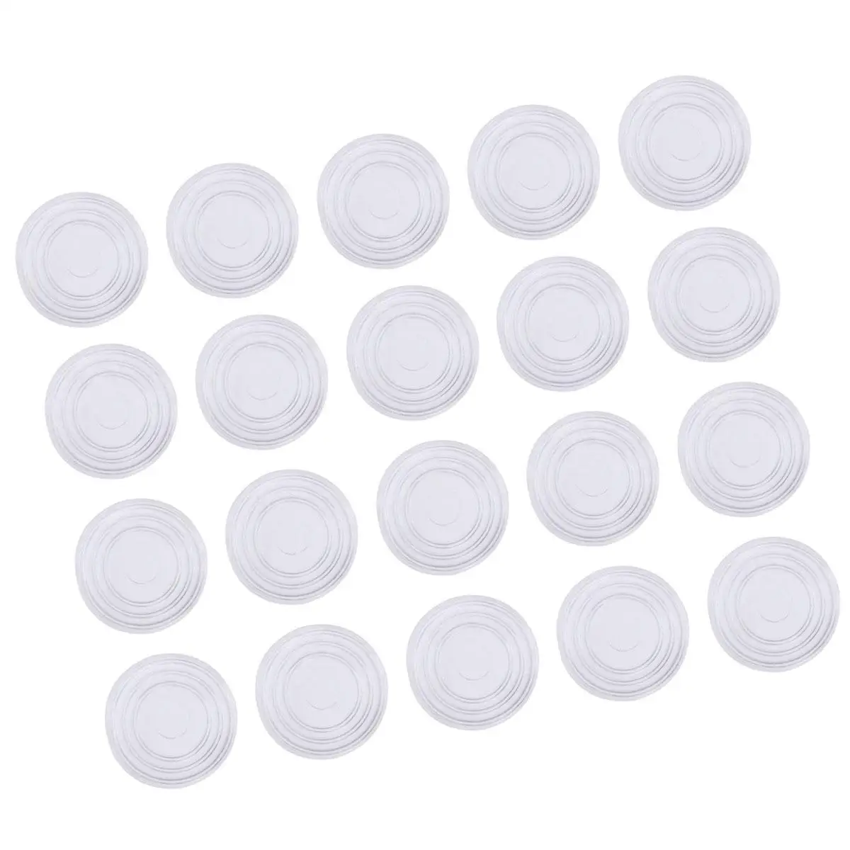 18 Pcs Glass Table Mat Round Felt Pads Clear Large Transparent Non Slip Furniture Bumpers Protector Pads For Cabinet Doors Anti