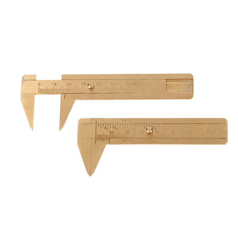 ميني النحاس الورنية الفرجار المحمولة انزلاق حاكم المعادن الورنية الفرجار أداة قياس الدقة للمجوهرات Crafts بها بنفسك الحرف #4