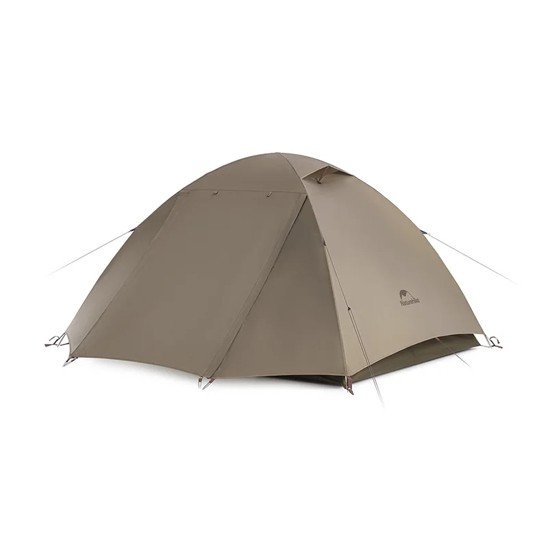 Naturehike Outdoor 210T Coated Silver 2 3 Perople Tent Double Size Park Hiking Tents Rainproof 2000mm+ UPF50+Camping Equipment