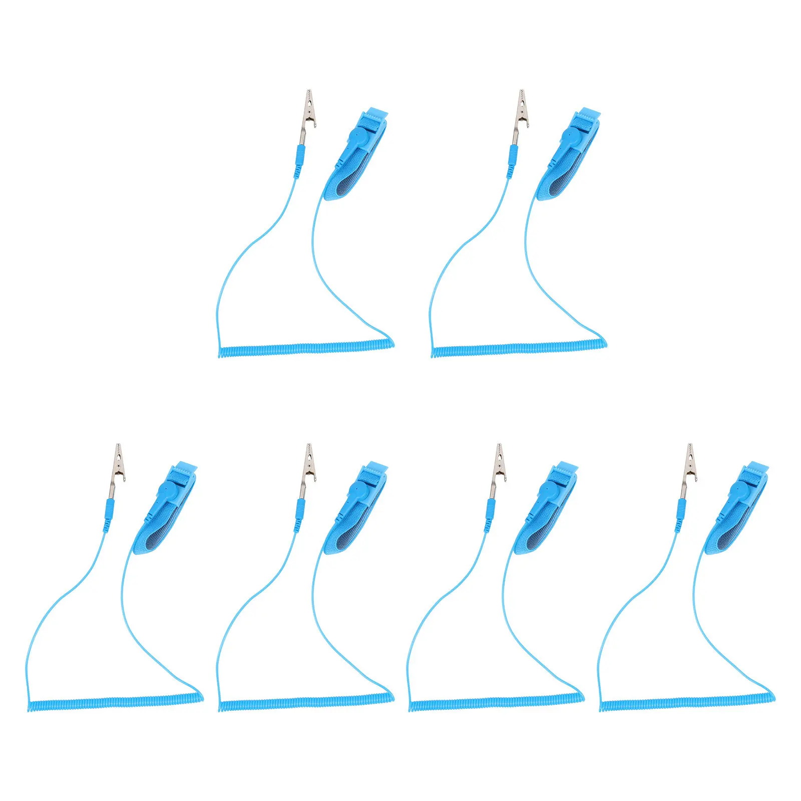 6pcs Anti Static Wrist Strap Pvc Adjustable Esd Bracelet For Electronics Repair Computer Hardware Installation Anti Static Wrist
