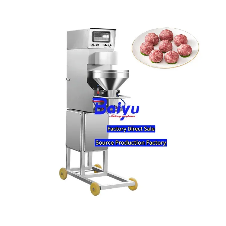 Baiyu Máquina para fabricar albóndigas de ternera de alta calidad, precio de producción de croquetas y albóndigas, máquinas para fabricar productos de carne