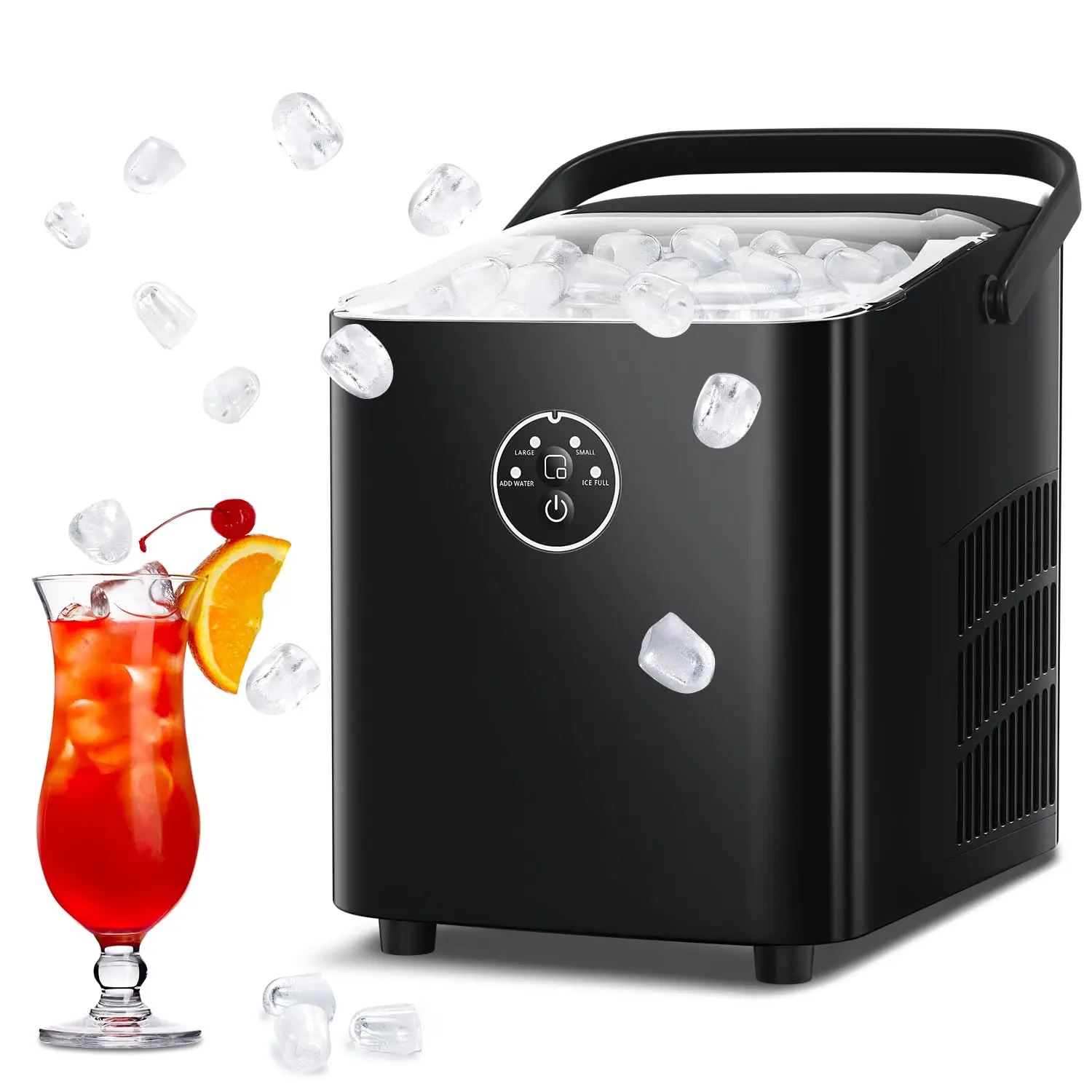 

Ice Makers Countertop,Ice Maker Machine 9 Mins 8 Ice,26.5lbs/24Hrs,Portable Ice Maker Machine with Self-Cleaning,Ice Scoop&