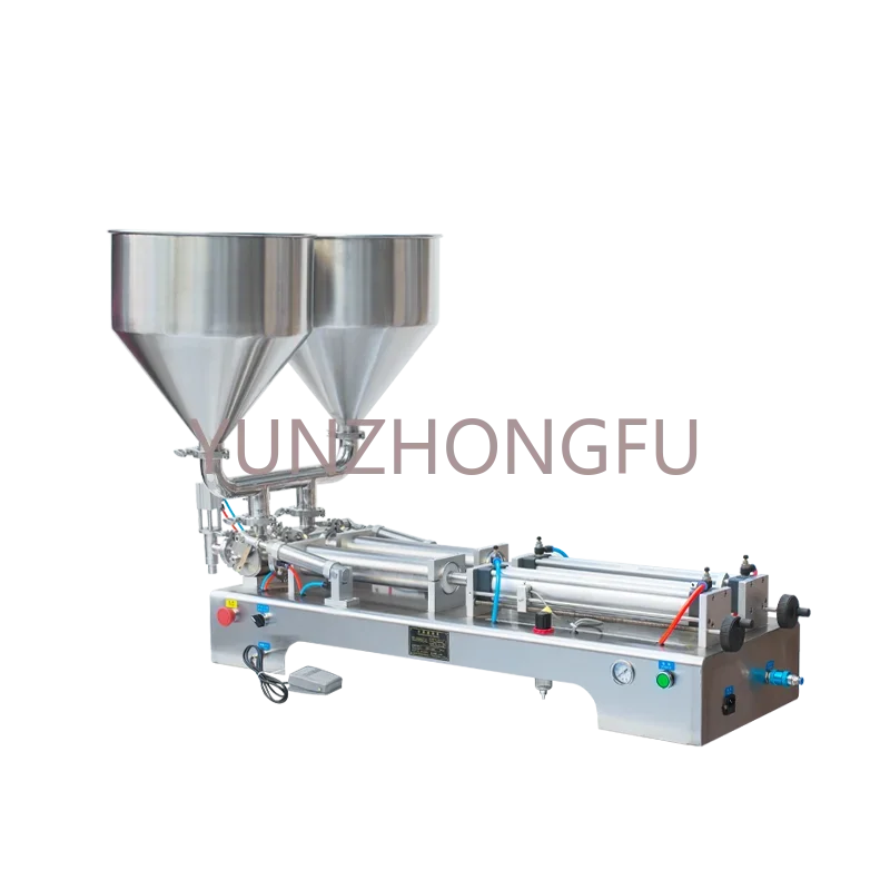 G2wtd Double Barrel Pneumatic Horizontal Quantitative Paste Filling Machine Small Quantitative Cosmetics Liquor Canning Machine