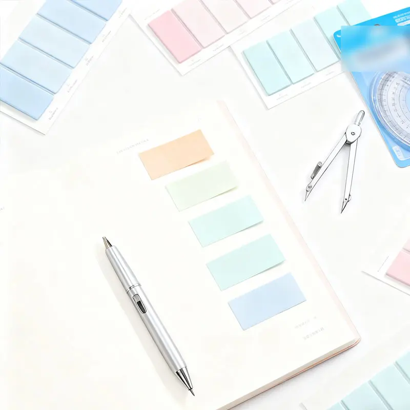 4Pcs*120Sheets Morandi Color Stickers Writable Index Tabs Sticky Flags for Pages Book Markers Reading Notes Classification Marks