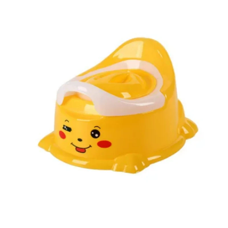 Pot de toilette portable pour bébé avec poignées, pot de dessin animé d'expression mignonne, siège d'entraînement pour enfants, housse de rangement amovible, facile à nettoyer, 1-7 ans