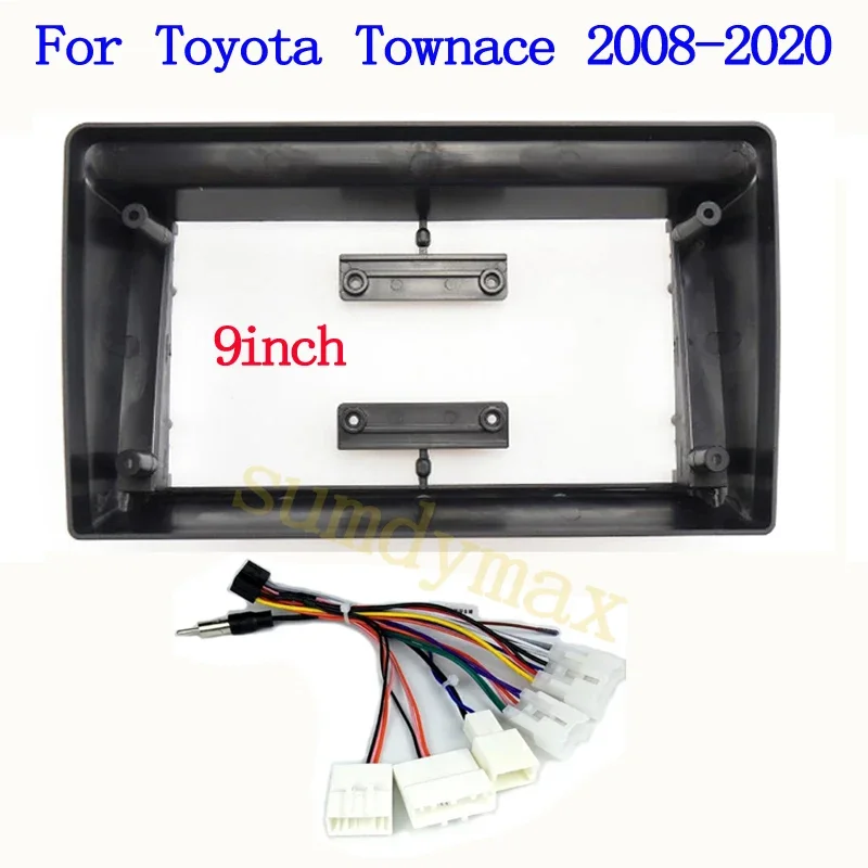 9inch Car Radio Fascia power cable For Toyota Townace 2008-2020 Android Big Screen Audio Dash Fitting Panel Kit