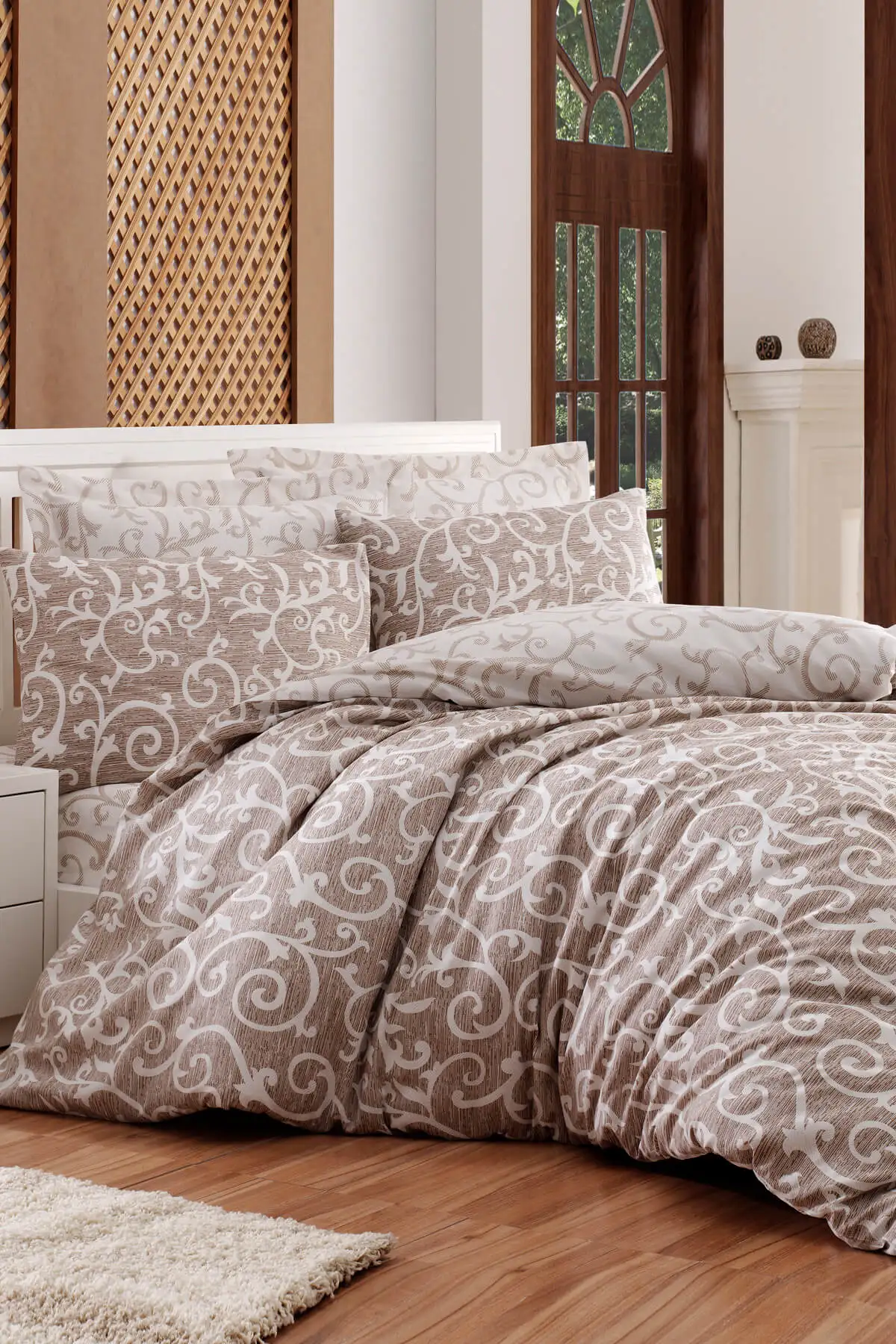 Double Easy-Iron Duvet Cover Set Merle Beige