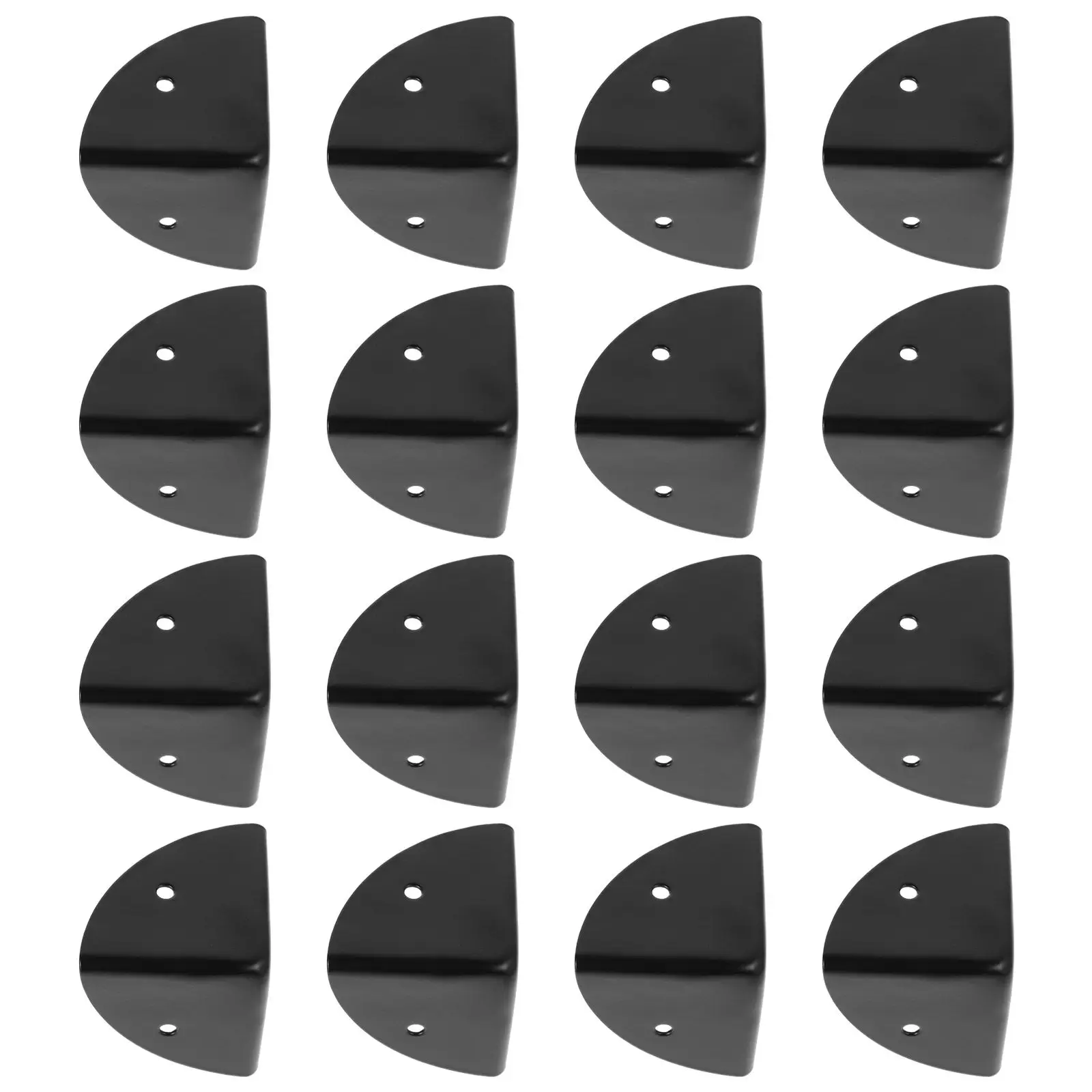 

16Pcs Sleek Black Metal Corner Guards Toolbox Edge Protector Cabinet Corner Reinforcement Packaging Safety Hardware Accessories