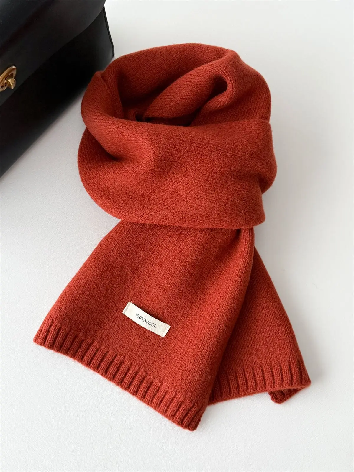 

Большой шарф из 100% шерсти — очень теплый зимний шарф унисекс в корейском стиле, однотонный