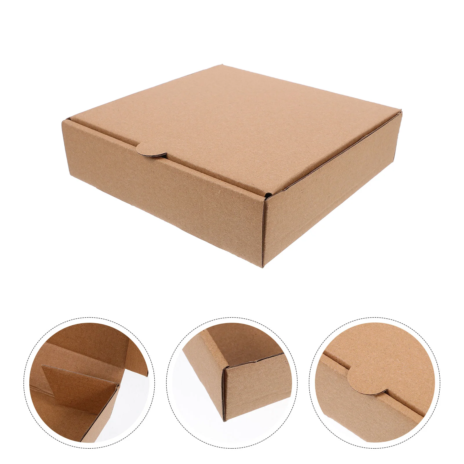 10 Pcs Pizza Box Takeaway Boxes for Packaging Square Cookies Storage Container Small