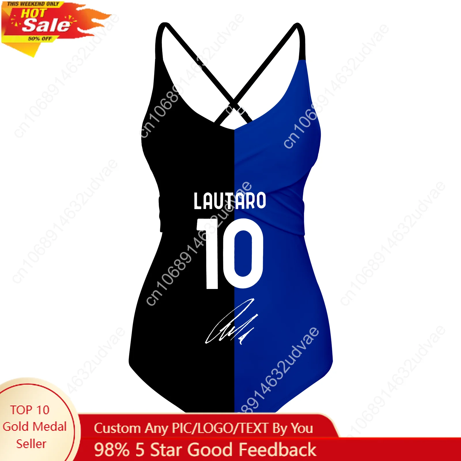 

Lautaro No.10 Swimsuit Womens Sling Swimsuits Argentina Soccer Star Personalized Sexy Bikini Summer Customize Bathing Suits