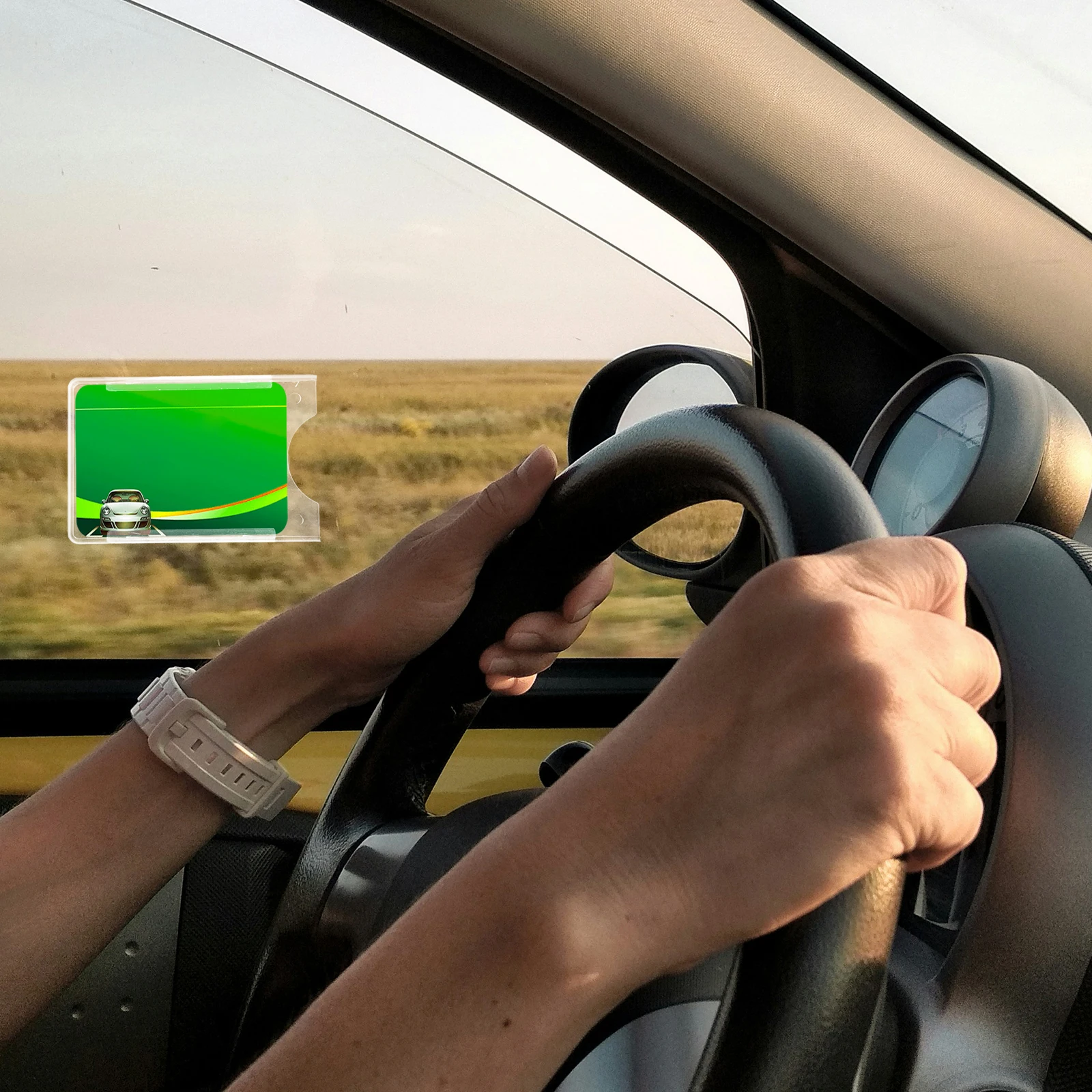 

Suction Cup Card Holder for Car Toll Pass Windshield Parking Permit Sticker License Plate Mount Secure Non Damage