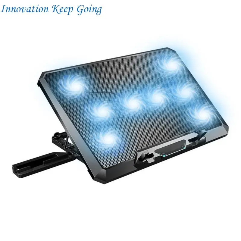 E65C Quiet Gaming Laptop Cooling Pad with 8 Quiet Phone Stand for Extended Play