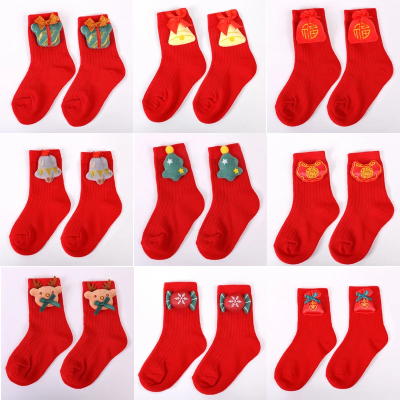 New Baby New Year Christmas Socks Baby Newborn Children Socks